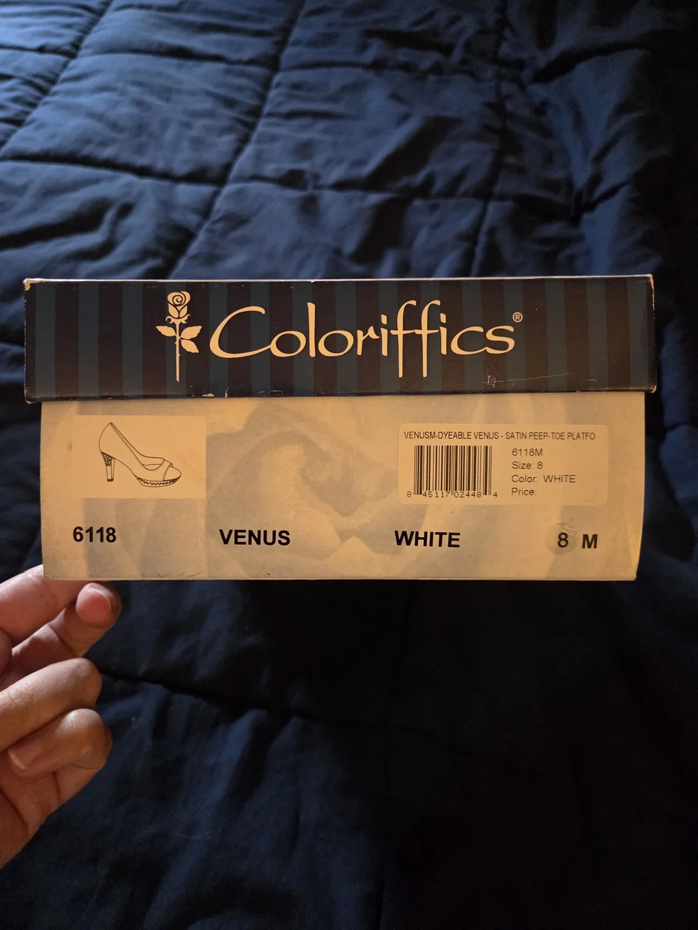White Dyeable Satin Peep-Toe High Heels By Colorifics
